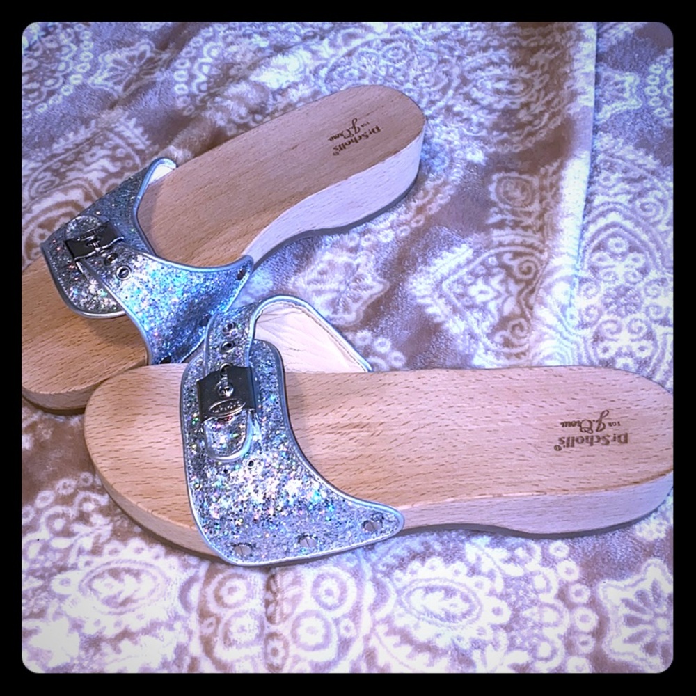 Dr. Scholl’s sandals silver sparkle size 7